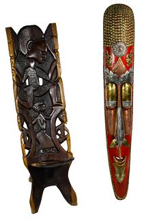 West African Palaver Chair and Nepal Mask