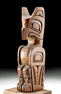 Inuit Wood Thunderbird Totem - David Nahanee