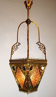 C. 1885 Rare Oversized Victorian Aesthetic Hall Lantern