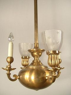 Converted Gas/Electric Fixture (4 light)