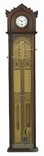 Admiral Fitzroy barometer and wall clock, 45 1/2'' h.