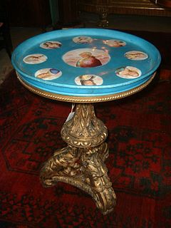 "SEVRES" Figural Pedestal Table