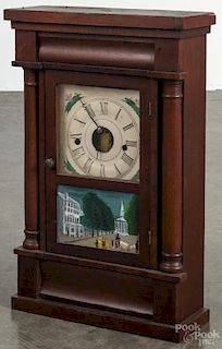 Seth Thomas mahogany shelf clock, 19'' h.