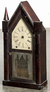 Three shelf clocks, to include a S. B. Terry mahogany cottage clock, 10 1/4'' h.