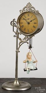 Ansonia, bouncing doll shelf clock, 15 1/2'' h.