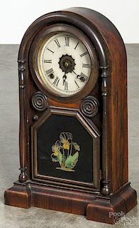 Welch, Spring & Co. rosewood beehive clock, 17 1/2'' h.