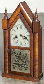 E. N. Welch mahogany steeple clock, 19 1/2'' h.