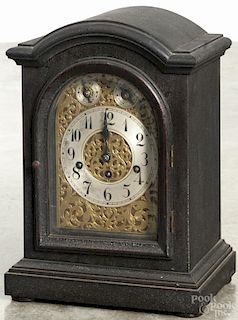 Junghans oak bracket clock, 15'' h.