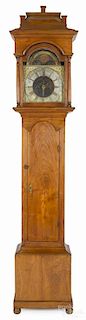 English mahogany tall case clock, late 18th c., the dial inscribed John Benson Wthaven