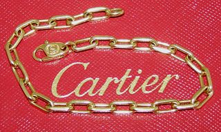 Cartier 18k Link Chain Bracelet Retail $3150