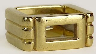 Vintage Tiffany & Co 18 Karat Yellow Gold Square Ring.