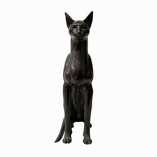 A Bronze Cat Sculpture