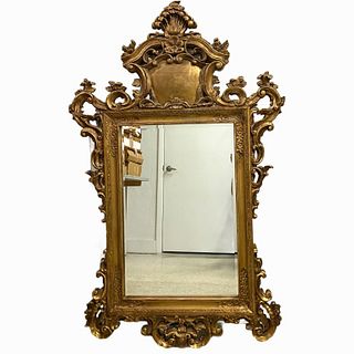 French Gilt Painted Mirror
