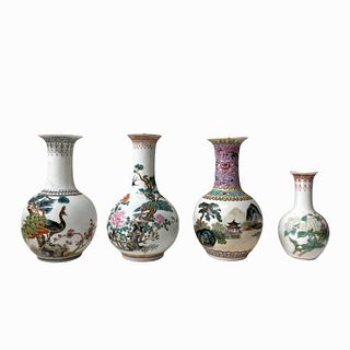 (4) 20th Century Chinese Porcelain Vases