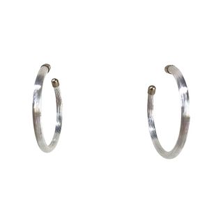 Pair of Silver Hoop Earrings