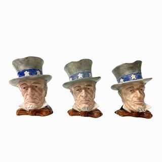 (3) Uncle Sam Character Royal Winton Jugs