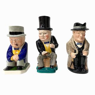 (3) Winston Churchill Character Jugs