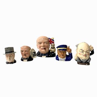 (5) Winston Churchill Character Jugs