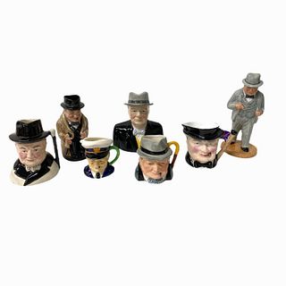 (7) Winston Churchill Figurines