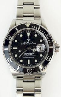 1988 Rolex Stainless Steel Men's "Submariner" Model Watch.