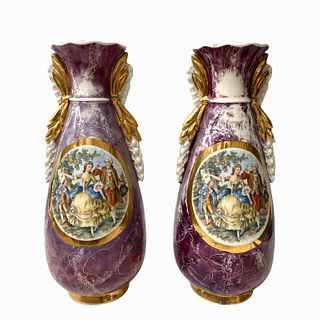 (2) Pair of Porcelain Vases
