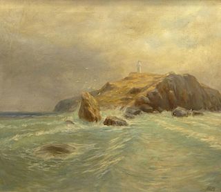 possibly: Logorio, Russian Oil on Canvas "Seascape".
