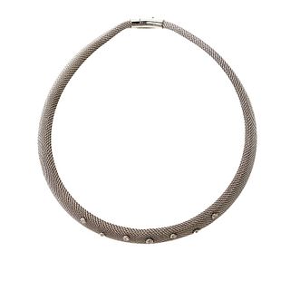 Cede Stainless Steal Mesh Design Necklace