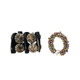 (2) Assorted Beaded Bracelets