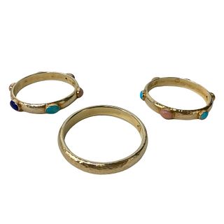 (3) Assorted Sterling Silver Bangle Bracelets