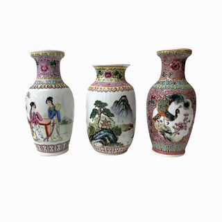 (3) 20th Century Chinese Porcelain Vases