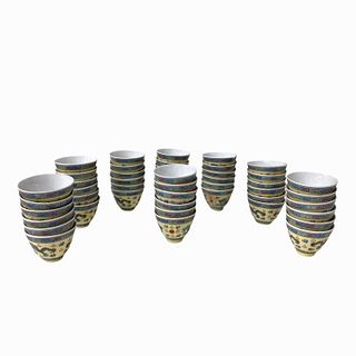 (48)20th Century Chinese Porcelain Sake Cups