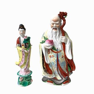 (2) 20th Century Chinese Porcelain Figurines