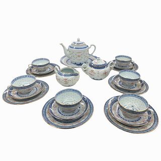 (22) Piece 20th Century Chinese Porcelain Tea Set
