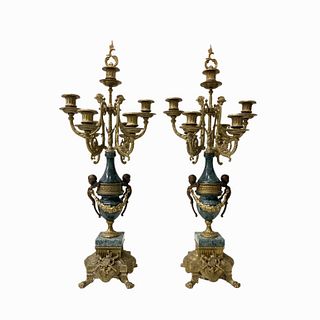 French Style Bronze Candelabras