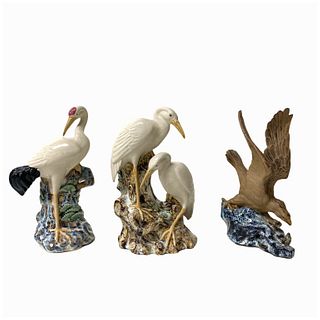 20th Century Chinese Porcelain Bird Statues
