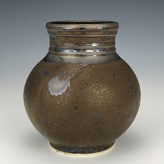 Round Matte Gold Vase