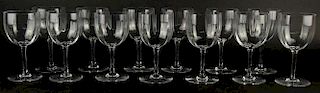Set of thirteen (13) Baccarat Montaigne-Optic Tall Water Glasses.