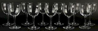 Set of eleven (11) Baccarat Montaigne-Optic Water Goblets.