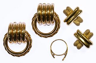 14k Gold Pierced Earring Assortment