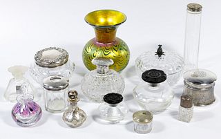 Sterling Silver and Glass Vanity Assortment
