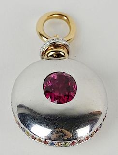 GAL certified vintage French 10.0+ carat gem quality oval cut natural rubelite tourmaline