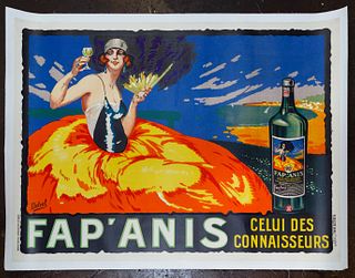 (After) Robert Delval (French, b.1934) 'Fap' Anis' Poster