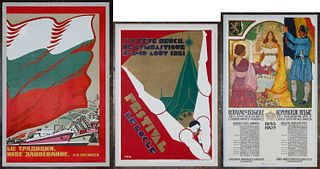 Henri Cassiers (Belgian, 1858-1944) P. Droz (Swiss, 20th C.) Posters