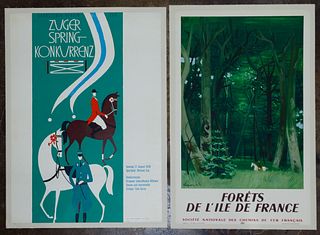 Roger Chapelain (French, 1904-1992) 'Forets de l'Ile de France' Poster