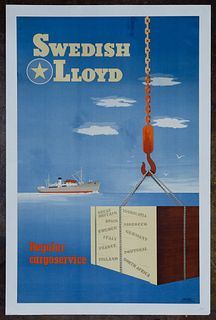 Swedish Lloyd Cargo Service Poster