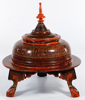 Burmese Lacquerware Vessel