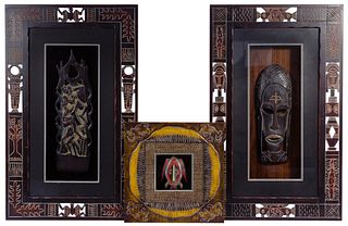 African Style Framed Carving Assortment
