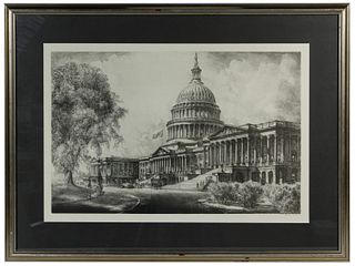 (After) Louis Orr 'United States Capitol' Lithograph