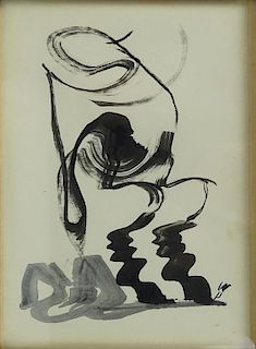 Wolfgang Paalen, Austrian/Mexican (1907-1959) Ink on Paper "Composition"