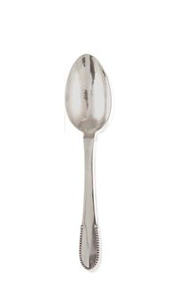 Vintage Georg Jensen Sterling Silver Beaded Dinner Spoon #011